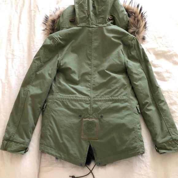 Mr & Mrs Italy | Army Mini Parka Patch with Fur - Picture 9 of 14